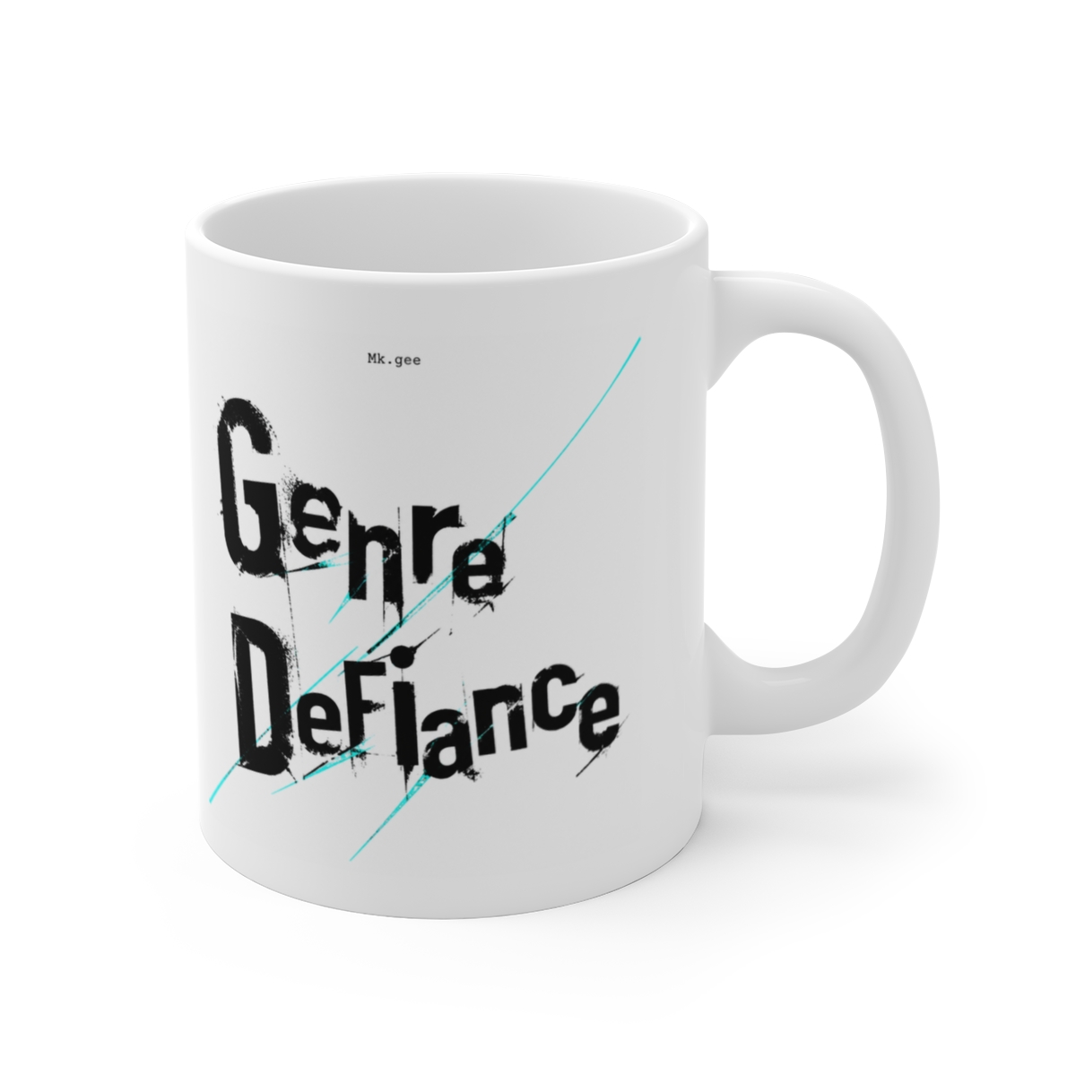Mk.gee "Genre Defiance" White Mug