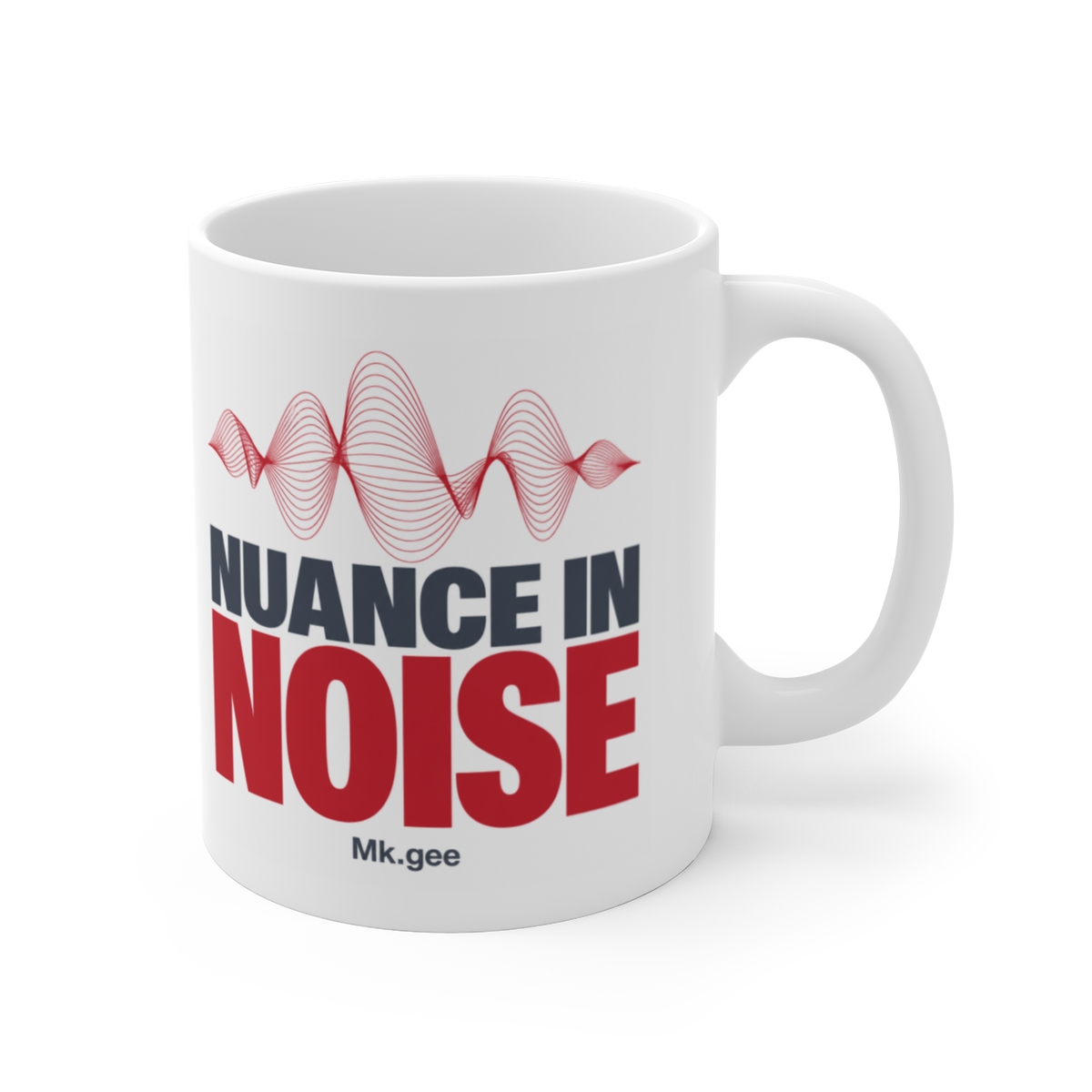 Mk.gee "Nuance in Noise" White Mug