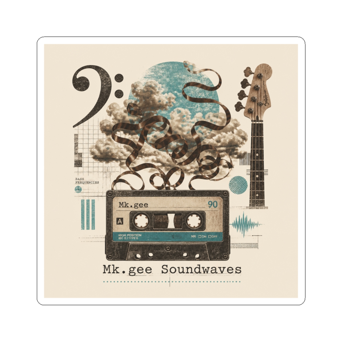 Mk.gee "Mk.gee Soundwaves" Sticker - alternate angle 1, merchandise