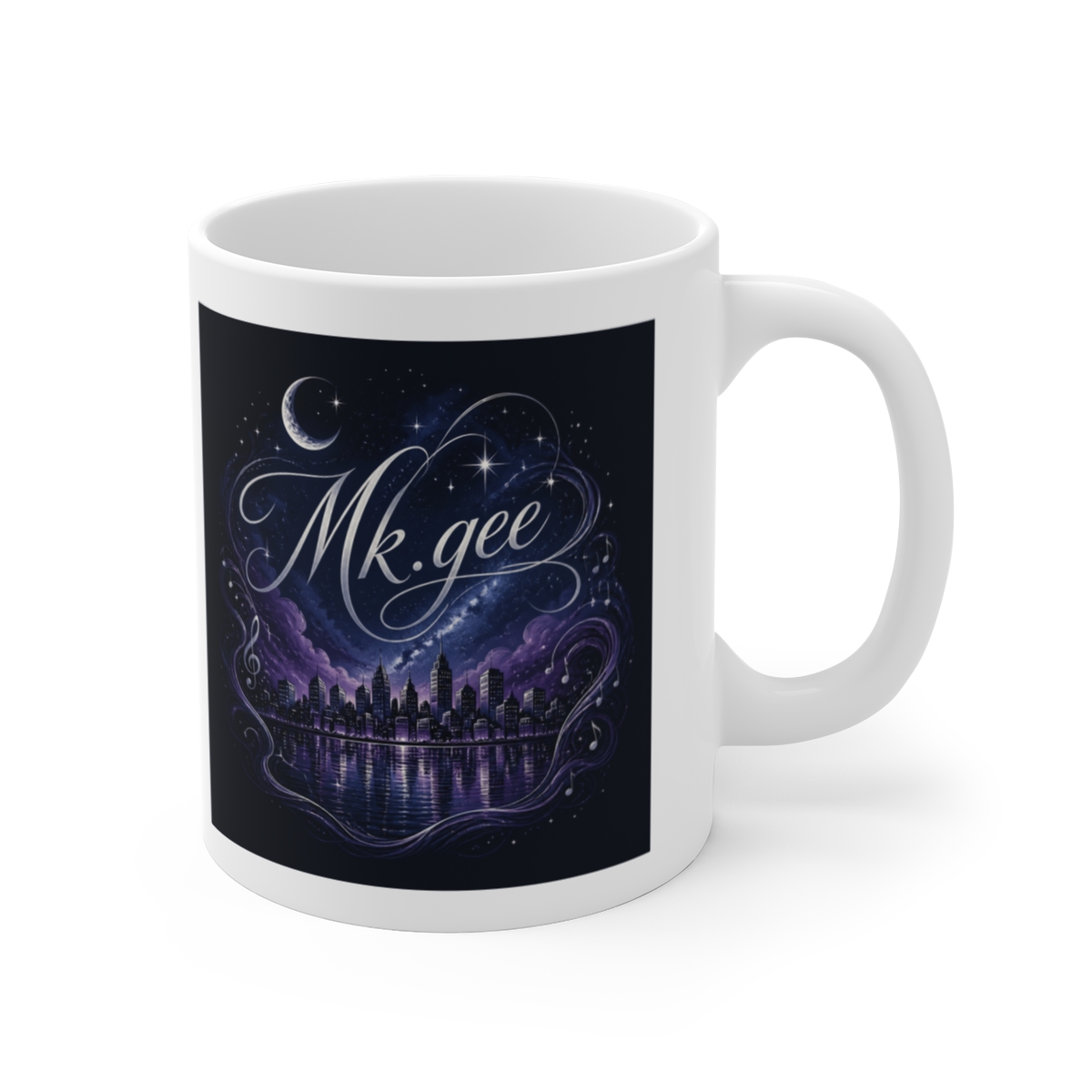 Mk.gee "Mk.gee" White Mug