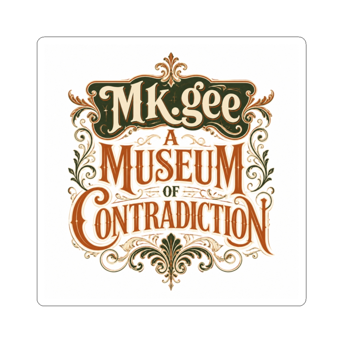 Mk.gee "A Museum of Contradiction" Sticker - alternate angle 2, merchandise