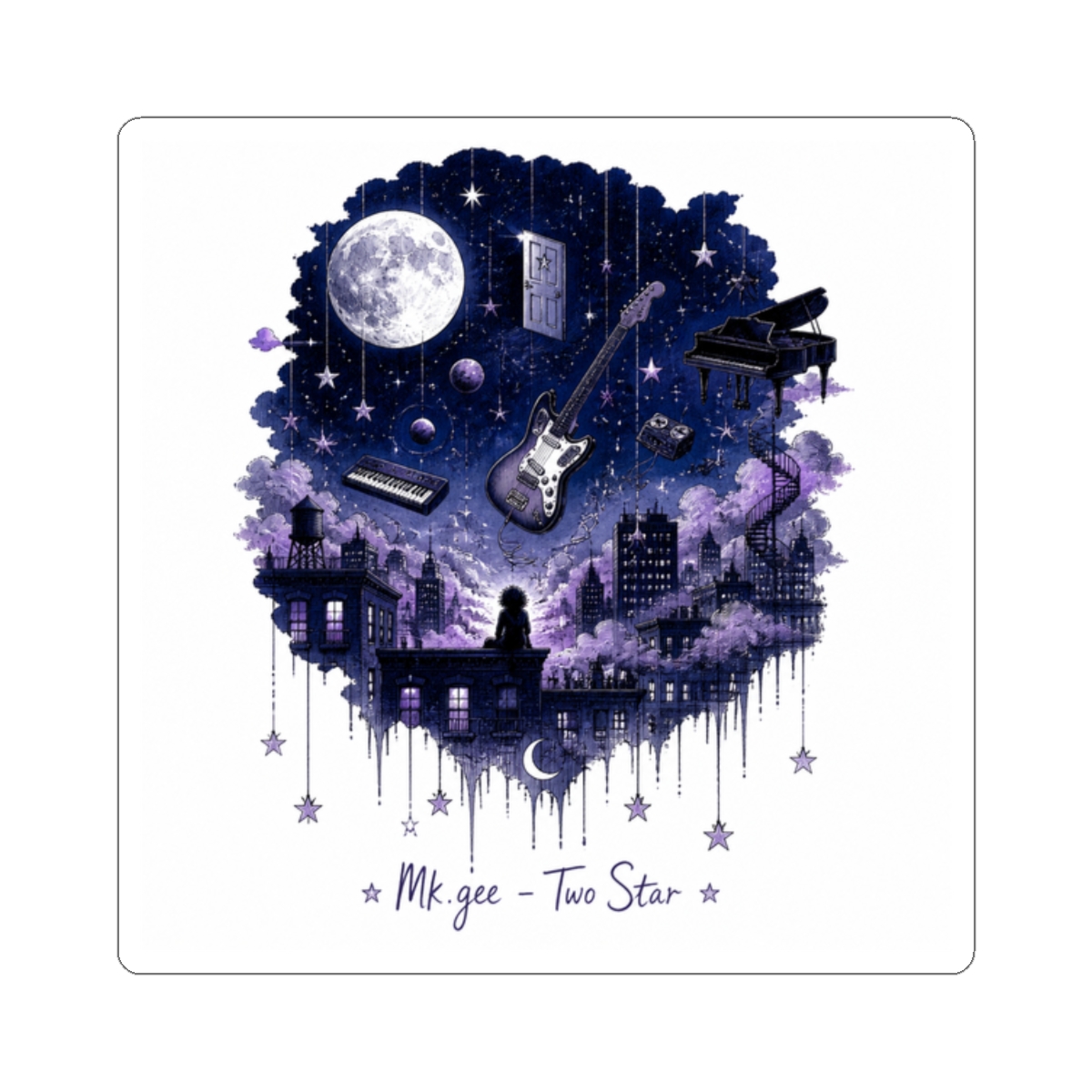 Mk.gee "Two Star & the Dream Police" Sticker