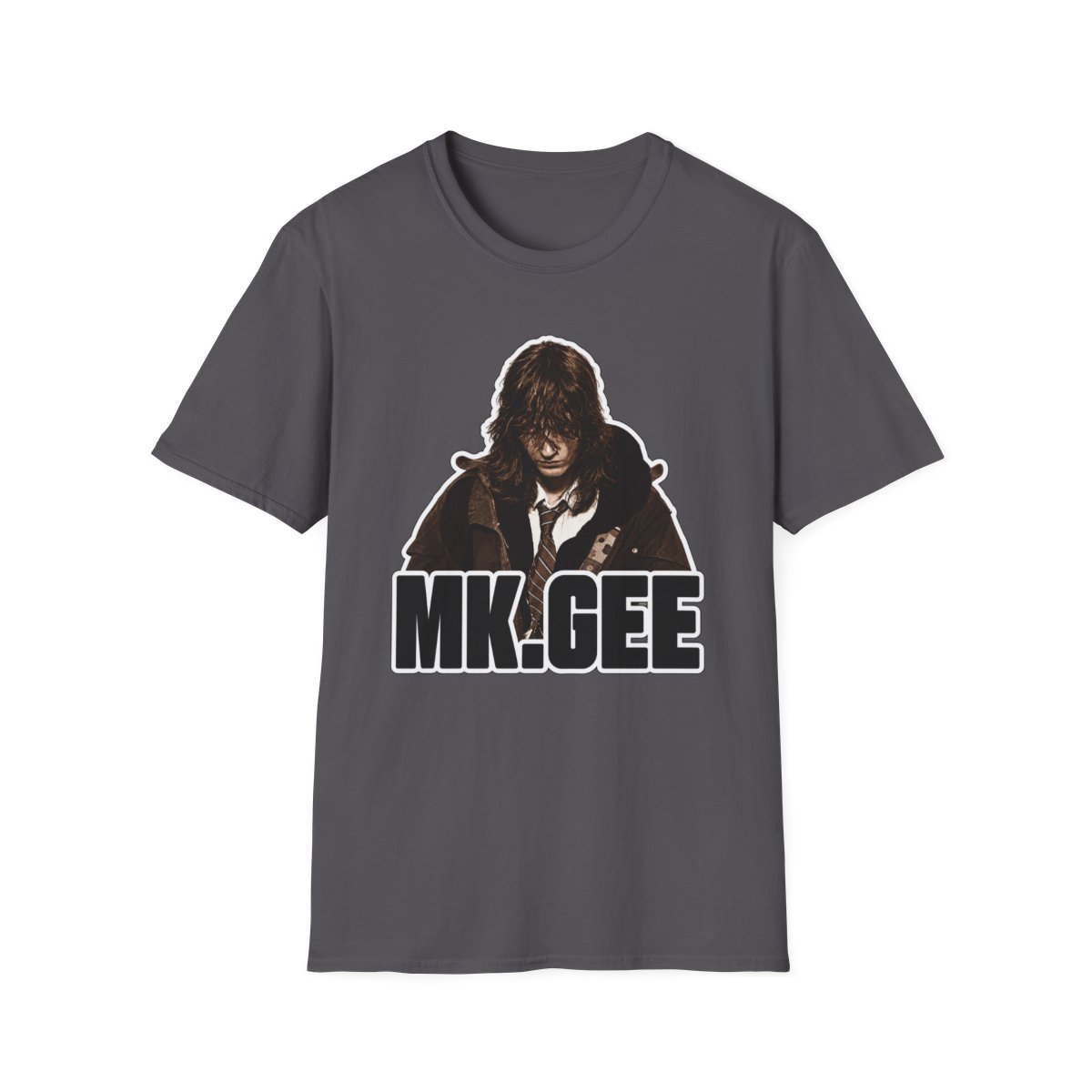 Dark Portrait MK.GEEE T-Shirt | Grunge Band Logo Tee | MK.GEEE Singer & Songwriter - alternate angle 5, merchandise