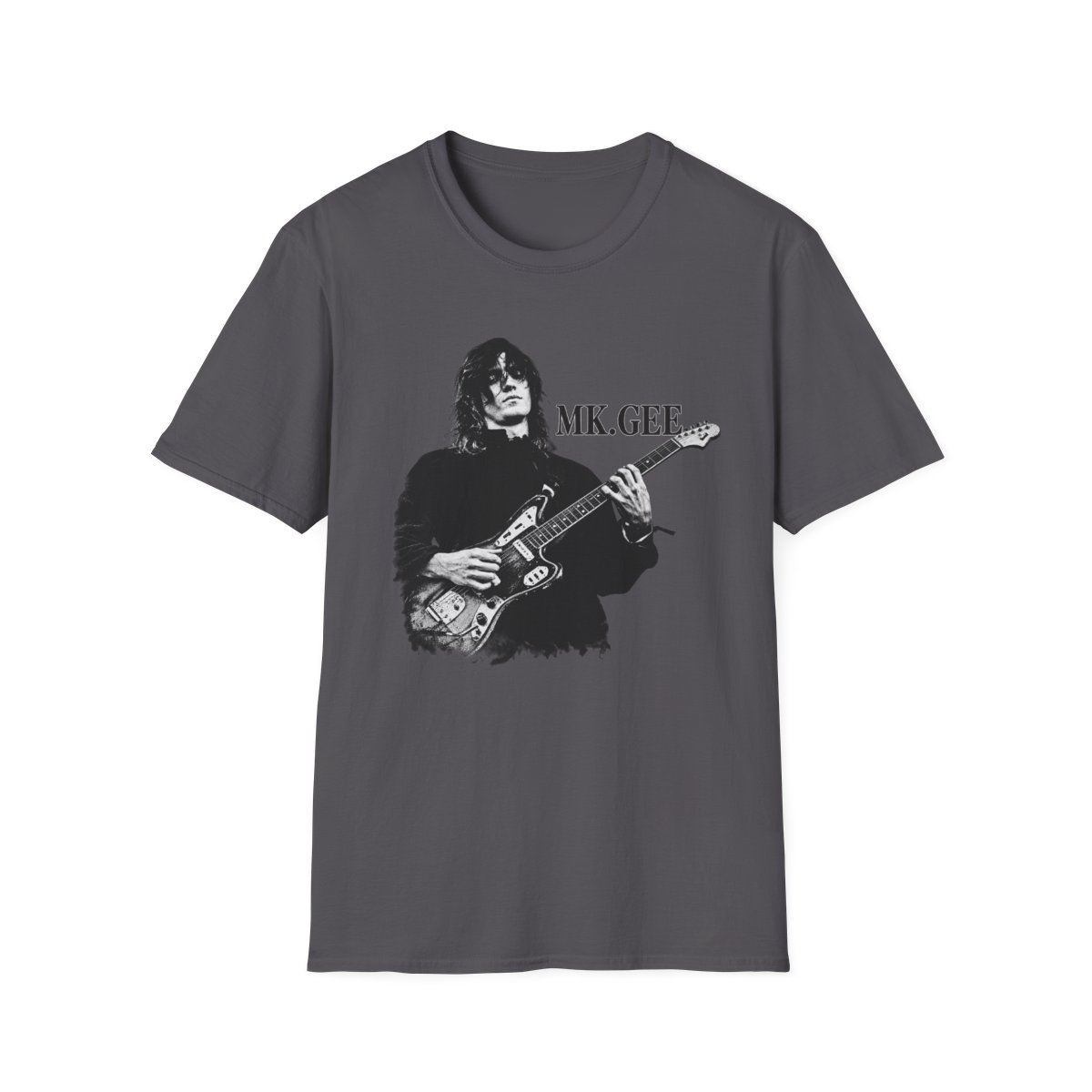 Guitar Player Portrait T-Shirt | Rock Music Tee, MK.GEEE Graphic | MK.GEEE Singer & Songwriter - alternate angle 5, merchandise