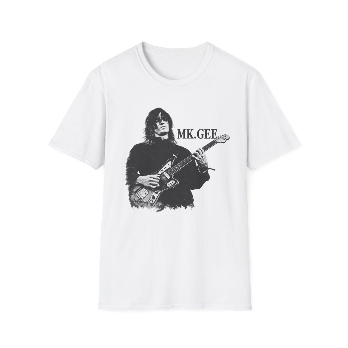 Guitar Player Portrait T-Shirt | Rock Music Tee, MK.GEEE Graphic | MK.GEEE Singer & Songwriter - Official T-Shirts merchandise