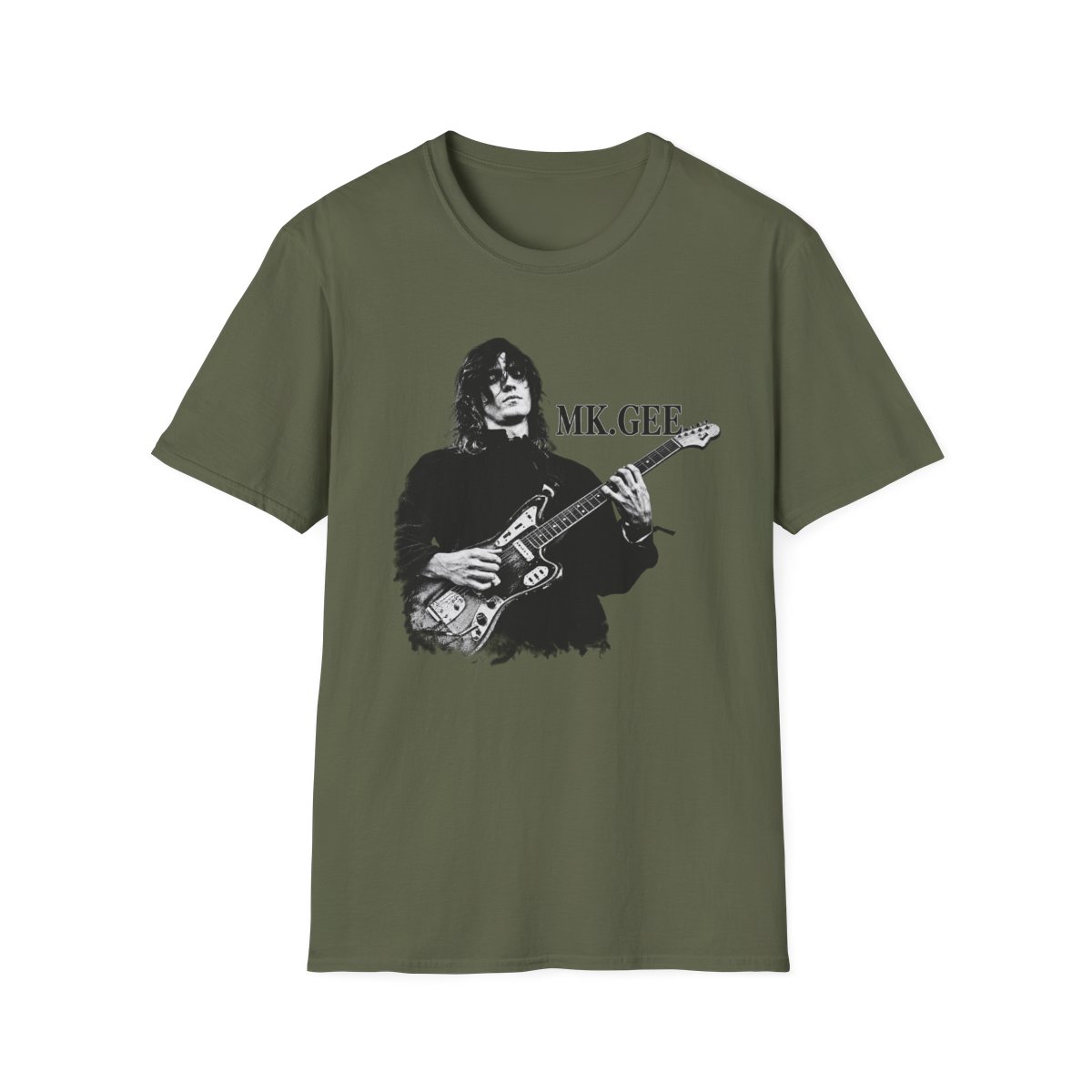 Guitar Player Portrait T-Shirt | Rock Music Tee, MK.GEEE Graphic | MK.GEEE Singer & Songwriter - alternate angle 4, merchandise